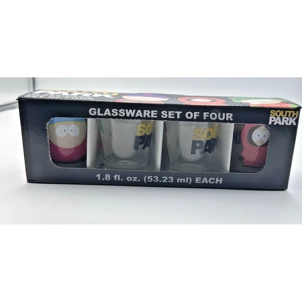 Southpark glassware set of 4 shot‎ glasses 1.8 fl.oz new